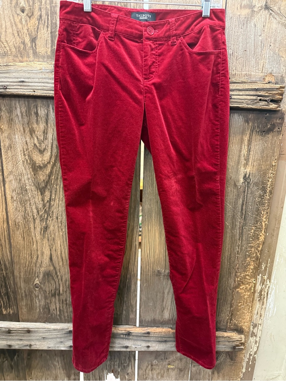 Talbots Crimson Skinny Corduroy Jeans